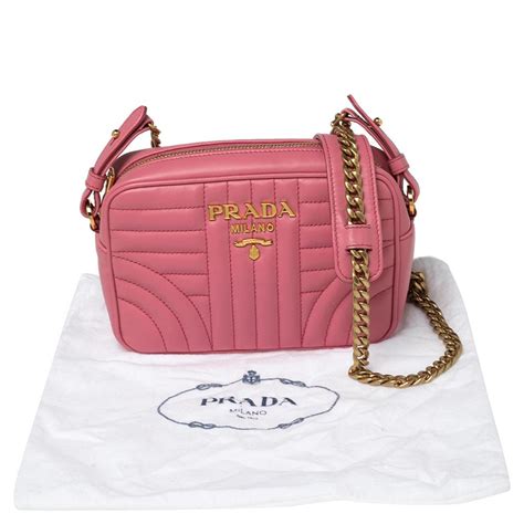 prada diagramme crossbody bag pink